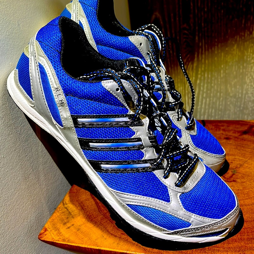 Adidas RLH (Run Like Hell) spikeless cross country running shoes.